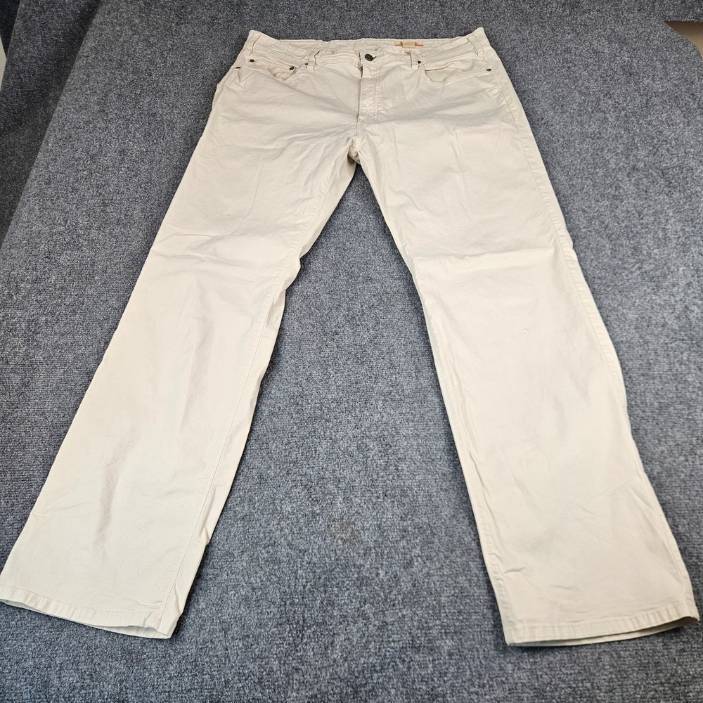 Orvis Five Pocket Mens 40x32 Beige Khaki Straight Leg Cotton Pants